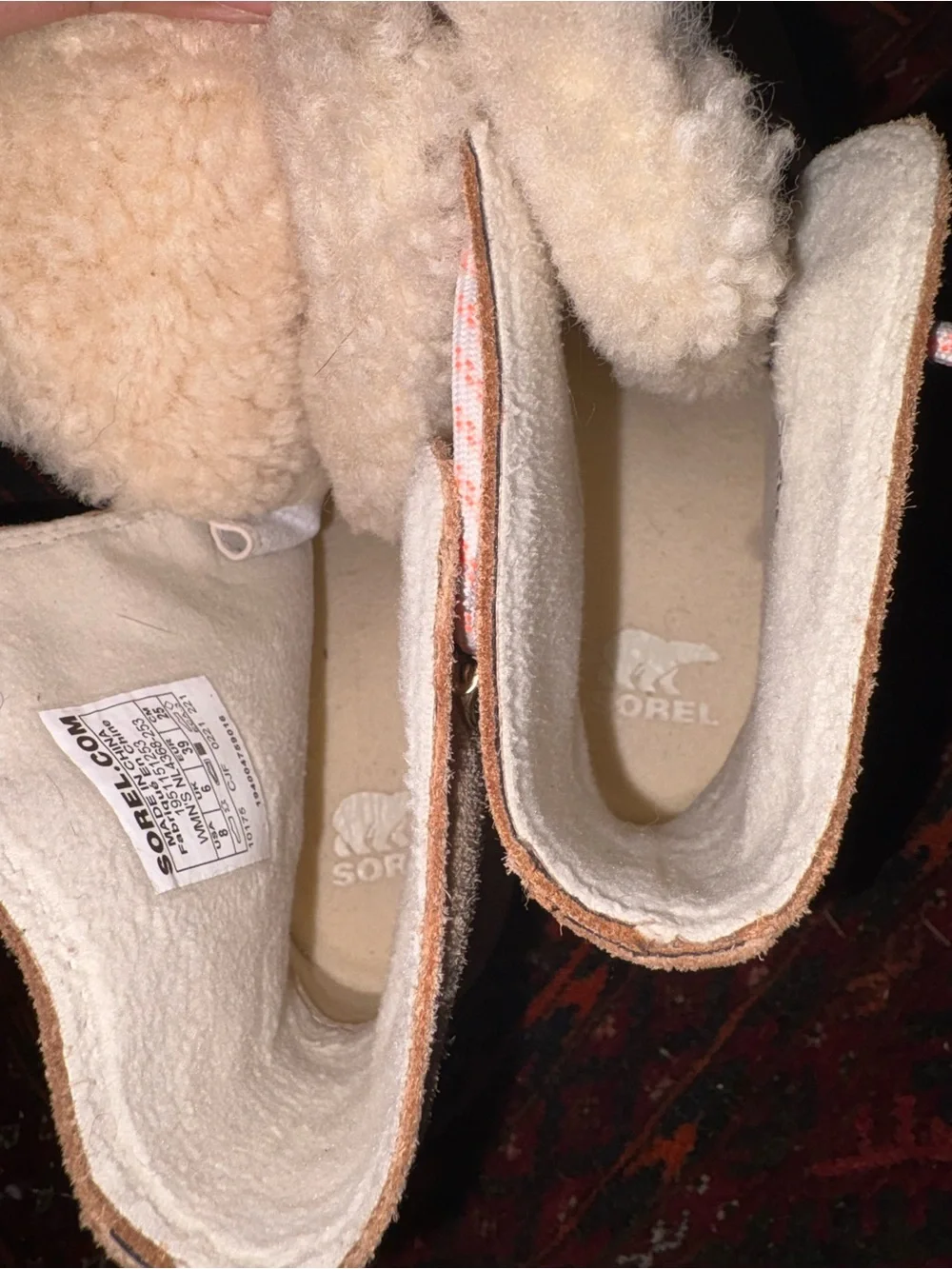 Sorel Women's Joan of Ark Tan Suede Shearling-Lined Lace-Up Wedge Boots
